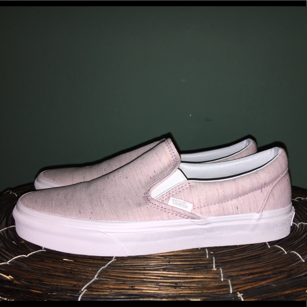 NWOT Vans in box. Speckle Jersey Pink color